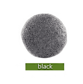 Konjac Sponge For Washing Face Round Konjac Konnyaku Sponge Facial Cleansing Exfoliator Bathing Puff Face Wash Puff (Option: Black)