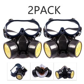 Chemical Dustproof Respirator Gas Face Mask Safety Filter Military Eye Goggle Dual Protection Filter (Option: 2pcs)