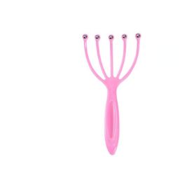 1pc Five-Claw Head Massager; 7.08*3.34in; Portable Head Massage Tool For Pressure Relief (Color: PINK)
